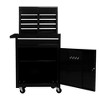 5-Drawer Rolling Tool Chest With Wheels Detachable Storage Cabinet Cart With Bottom Cabinet Adjustable Shelf Tool Organizer,Irregular,black,17.7in - 2 of 4