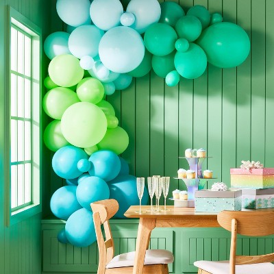 Large Balloon Garland/Arch Green/Blue - Spritz&#8482;