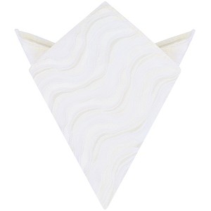 INSPIRE CHIC Men's Curl Waves Embroidery Textured Pocket Square - 1 of 4