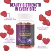 Hair Vitamins Gummies with Biotin 5000 mcg - Stronger, Radiant Hair, Skin & Nails Supplement Vitamin E & C - 60 Gummies By Nature's Nutrition - 4 of 4