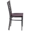 Emma and Oliver 2 Pack Clear Coated "X" Back Metal Restaurant Chair - 4 of 4