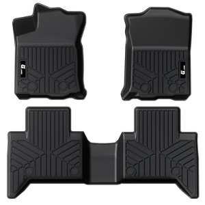Floor Mats for 2018-2025 Toyota Tacoma, All-Weather TPE Anti-Skid Floor Liners - Black - 1 of 4