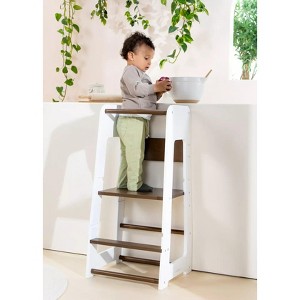 Coco Village - Educational Tower - Walnut & White - 1 of 4