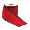 Holiday Wrapping Ribbon Christmas Decor 0.25 in Wired Polyester Red 4 in x 5 Yards By Melrose - 2 of 3