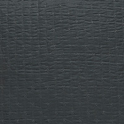 Charcoal Grey Cotton Euro Sham Set with Simple Cross Stitch - 26x26