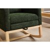 Okak Modern Rocking Accent Chair Armchair with Side Pocket and Upholstered Comfy High Backrest Glider Chair for Bedroom Lounge Nursery - 4 of 4