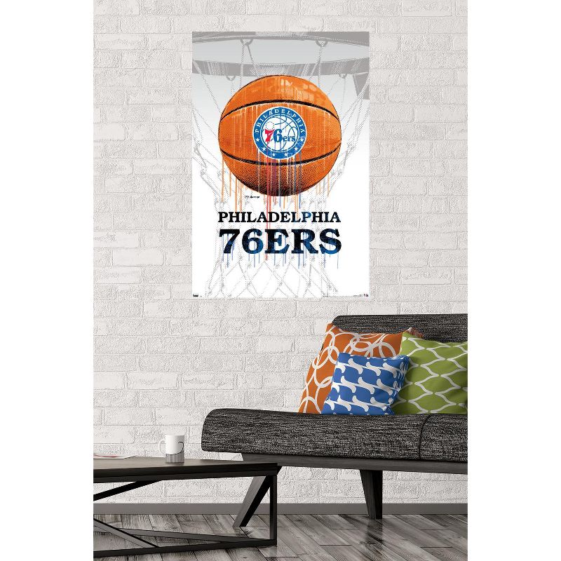 Trends International NBA Philadelphia 76ers - Drip Ball Unframed Wall Poster Prints, 2 of 7
