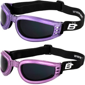 2 Pairs of Birdz Eyewear Cardinal Safety Goggles with Purple, Smoke Lenses - 1 of 4