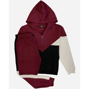Men’s 2-Piece Quarter Zip Resilience Fleece Hoodie Sweatsuit - 1 of 4