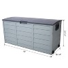 Gulches 75 Gallon All Weather  Deck Box Storage Shed Bin Backyard Patio Outdoor w/ Wheel for Patio Furniture Cushions,Garden Tools, Pool Toys - 3 of 4