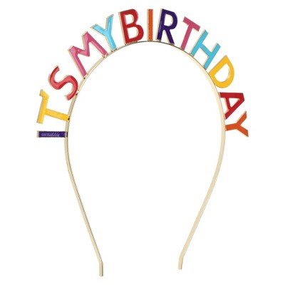 Unique Bargains Women's Colorful Rainbow Birthday Headband 7.09"x6.69" Assorted Color 1 Pc