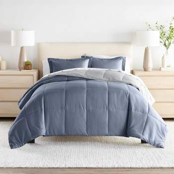 Reversible Comforter and Shams Set, Ultra Soft, Easy Care, - Becky  Cameron™, King/California King, Aqua / Light Gray