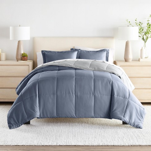 Reversible Comforter And Shams Set, Ultra Soft, Easy Care, - Becky