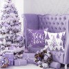 Purple Christmas Throw Pillow Covers 18x18 Set of 4, 18 inch - 3 of 3