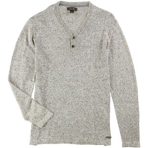 Tasso Elba Mens Marled Linen Pullover Sweater, Brown, X-Large - 1 of 1