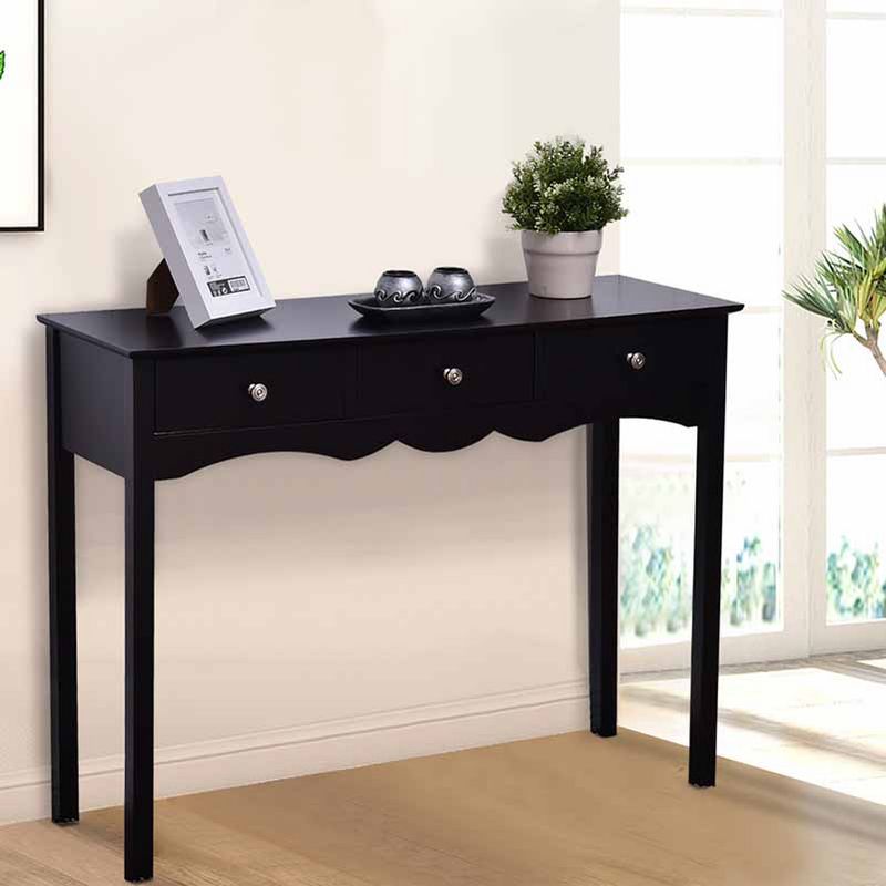 Tangkula 3-Drawer Console Table Hall table Side Table Desk Accent Table Entryway, 2 of 7