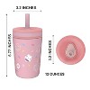LunaLulinlk 12oz Toddler Cups For Travel or At Home, Vacuum Insulated Stainless Steel Sippy Cup With Leak-Proof Design is Perfect For Kids (Cakey Cat) - 2 of 4