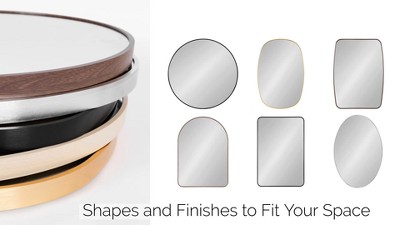 Zayda Sleek Silver Aluminum 24x36 Rectangular Wall Mirror