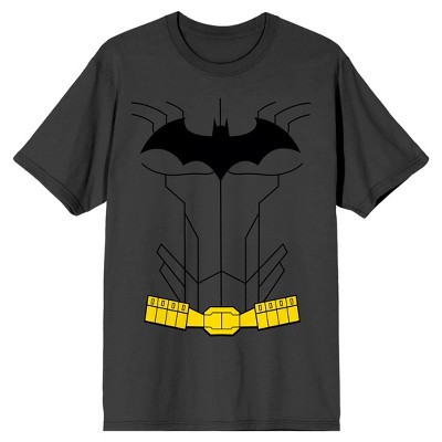 Justice League Batman Crest And Belt Men s Charcoal T shirt Target