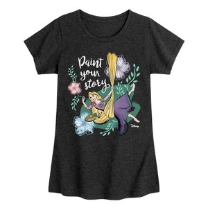 Girls' - Disney - Paint Your Story Fitted Short Sleeve Graphic T-Shirt - 1 of 4