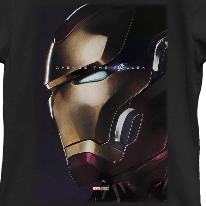 Girl's Marvel Avengers: Endgame Iron Man Avenge the Fallen T-Shirt, 2 of 5