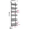 6 Tier Metal Hanging Door Organizer racks with Adjustable Removable Basket for Bathroom Kitchen Pantry - 3 of 4