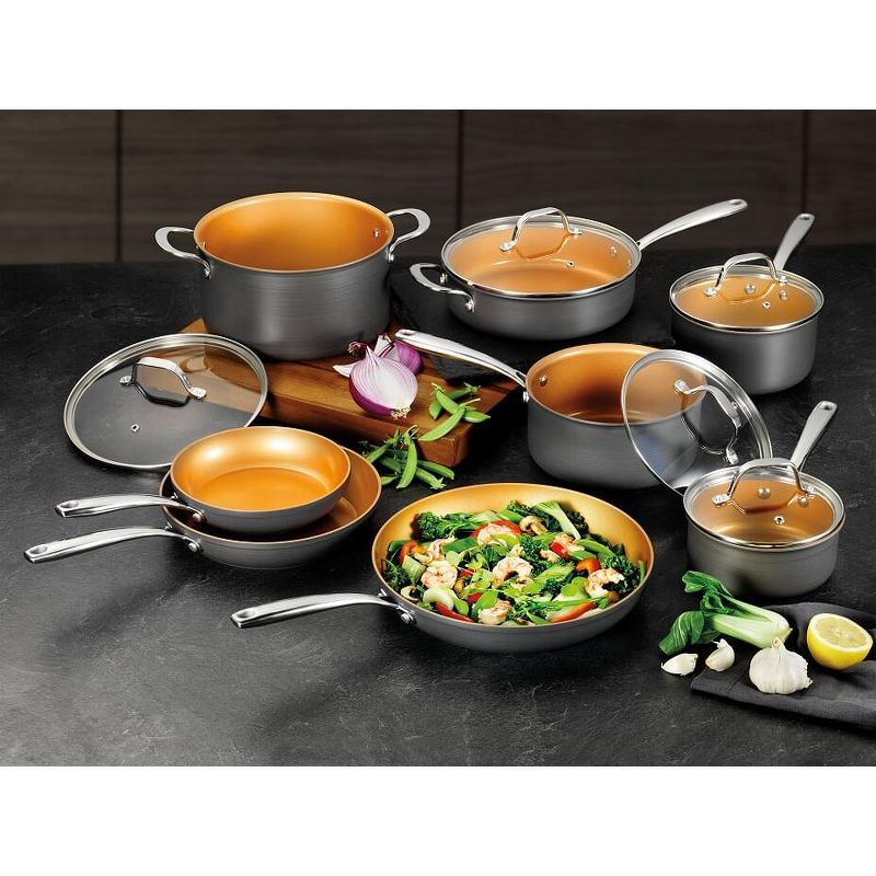 Gotham Steel Pro Hard Anodized 13 Piece Nonstick Cookware Set, 2 of 3