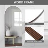 Lirago Arch Full Length Mirror Wall Mirror with Stripe Wood Frame 71?¨¢31 Brown - 4 of 4