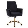 CAVINAS Mid-Back Office Chair with Lift Function,Ergonomic Desk Chair with Gold Base & Memory Foam Cushion for Living Room,Office - 4 of 4