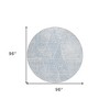 Denim Blue Ivory And Gray Geometric Washable Indoor Outdoor Area Rug - 3 of 4