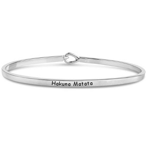 SHINE by Sterling Forever Mantra Hook and Eye Bangle Bracelet - 1 of 1