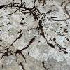 LunaLulinlk Luxury Area Rug in Beige and Gray with Bronze Circles Abstract Design - 3 of 4