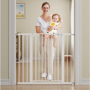 BabyBond 27-43 Inches Baby Gate for Stair and Doorway,with Extenders and Pressure/Hardware Mounting Kit, 36" Tall - 1 of 4