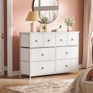 WOWLIVE Dresser for Bedroom with 8 Drawers, Fabric Storage Drawers for Closet, Dresser TV Stand with Wood Top and Sturdy metal frame - 1 of 4