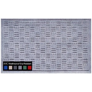 A1HC Durable Multi Purpose Polypropylene Rubber Doormat for Indoor Outdoor Front Door Mat, Criss Cross - 1 of 4