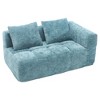 NicBex Modern Chenille Loveseat Sofa with Left Arm & Removable Pillows, Minimalist 2-Seater Sofa for Living Room & Bedroom, Beige - 3 of 4