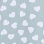 white hearts w. matching scrunchie