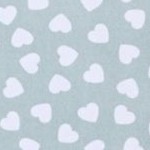white hearts w. matching scrunchie