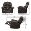 43.25" Wide Faux Leather Manual Glider Recliner Chair, Oversized Reclining Lounge Chair for Living Room, Home Theater, or Study - 3 of 4