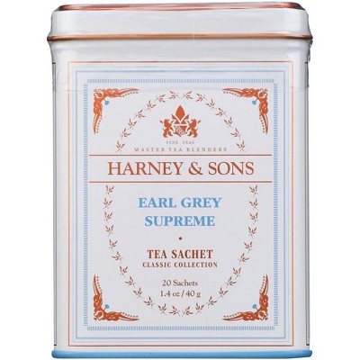 Harney & Sons Tea Earl Gray Supreme - Case Of 4 - 20 Bags : Target