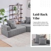 Whisen Oversized Modular Pieces for Convertible Luxury Boucle Floor Couch, 4 Shapes Available - 4 of 4