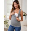 INSPIRE CHIC Women's 2 Pcs Crossover Ruched Maternity Sleeveless Basic Shirt Tank Nursing Tops - 2 of 4