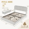 Modern Beige Boucle Upholstered Platform Bed Frame with Headboard, Featuring 4 Storage Drawers and Wooden Slats, No Box Spring Required. - 2 of 4