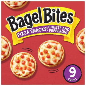 Bagel Bites Cheese & Pepperoni Mini Pizza Bagel Frozen Snacks - 7oz/9ct - 1 of 4