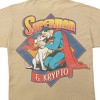 Superman Krypto & Superman Men's Sand Crew Neck Short Sleeve T-shirt - 3 of 4