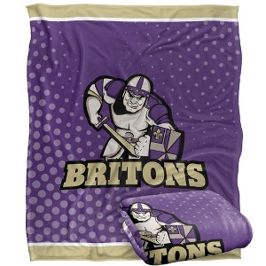 Albion College Logo Dots Silky Touch Blanket White 50x60 - 1 of 4