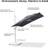 PURPLE LEAF Patio Umbrella White Cantilever Offset Umbrella Square Outdoor Umbrella with 360-degree Rotation for Garden Deck Pool - 3 of 4