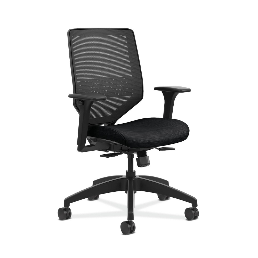 UPC 888206238409 product image for Solve Mid Back Task Chair with Mesh Back and Adjustable Lumbar Support Black - H | upcitemdb.com