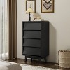 KTMBDW 4-Drawer Dresser Storage Double Dresser Features Vintage-style and Bevel Design for Bedroom, Hallway, Entryway, Closet - 2 of 4