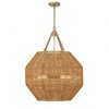 Savoy House Selby 5 - Light Pendant in  Burnished Brass/Rattan - 4 of 4